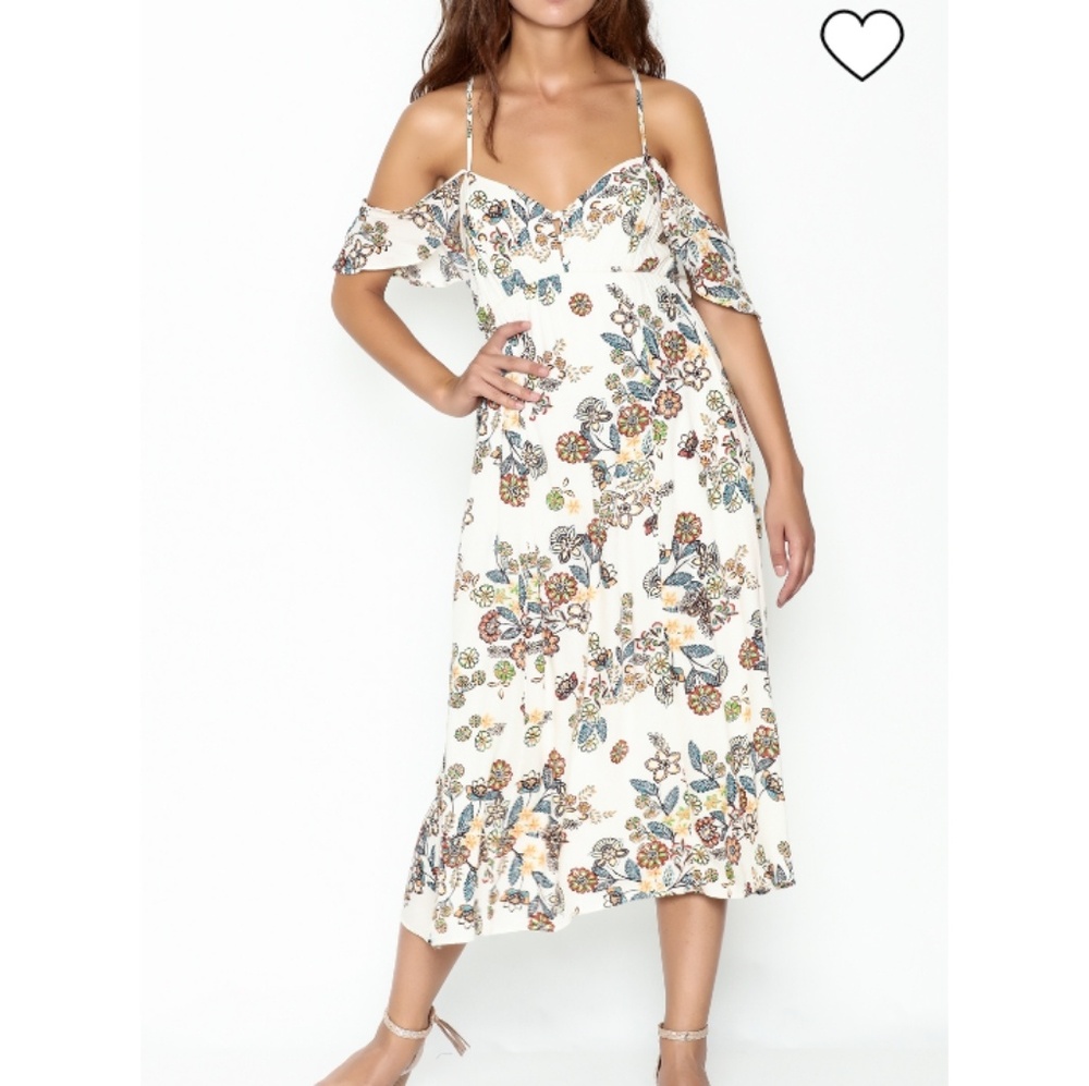 👙👙White floral print dress - Picture 1 of 2
